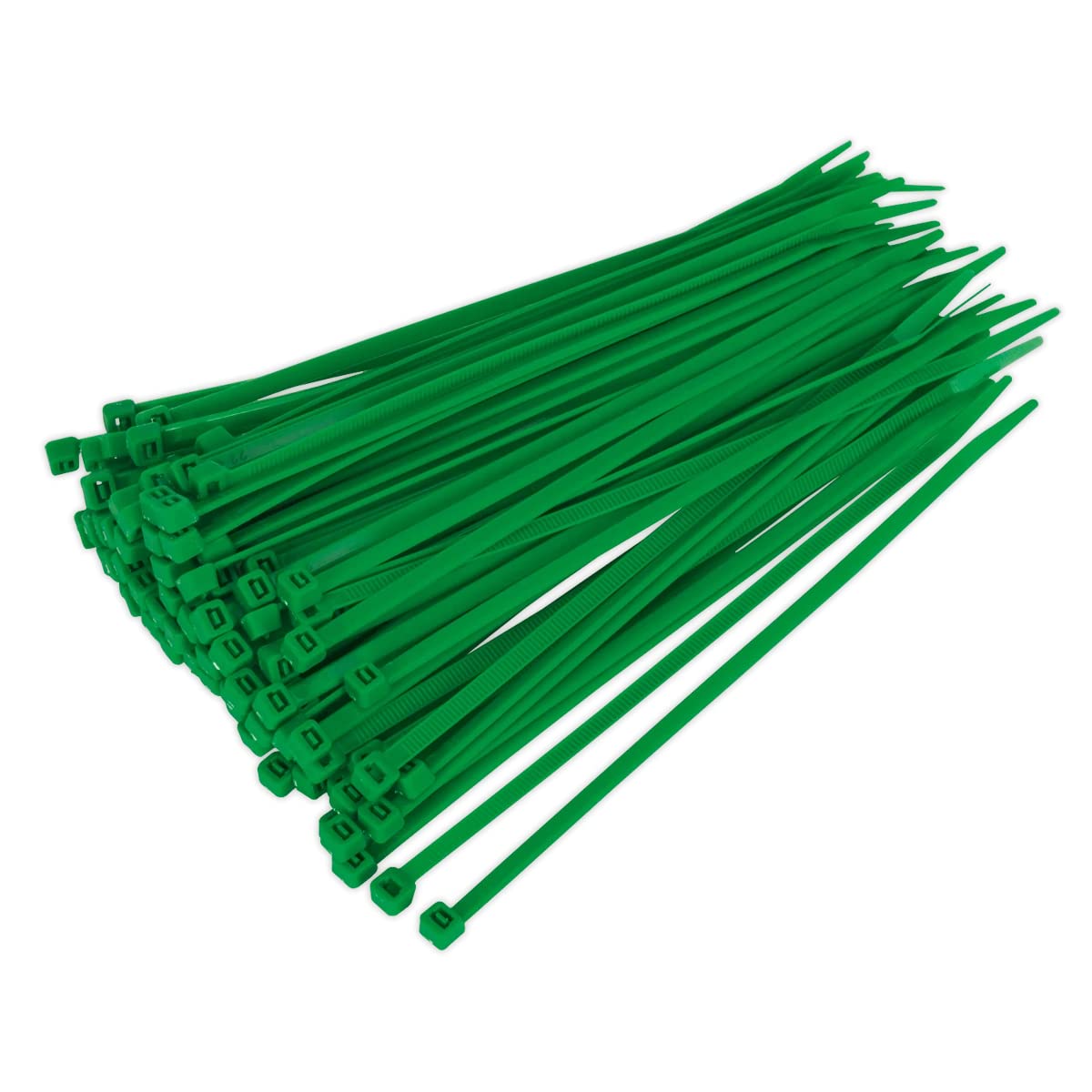 Sealey CT20048P100G Cable Tie 200 x 4.8mm Green Pack of 100 — image 1