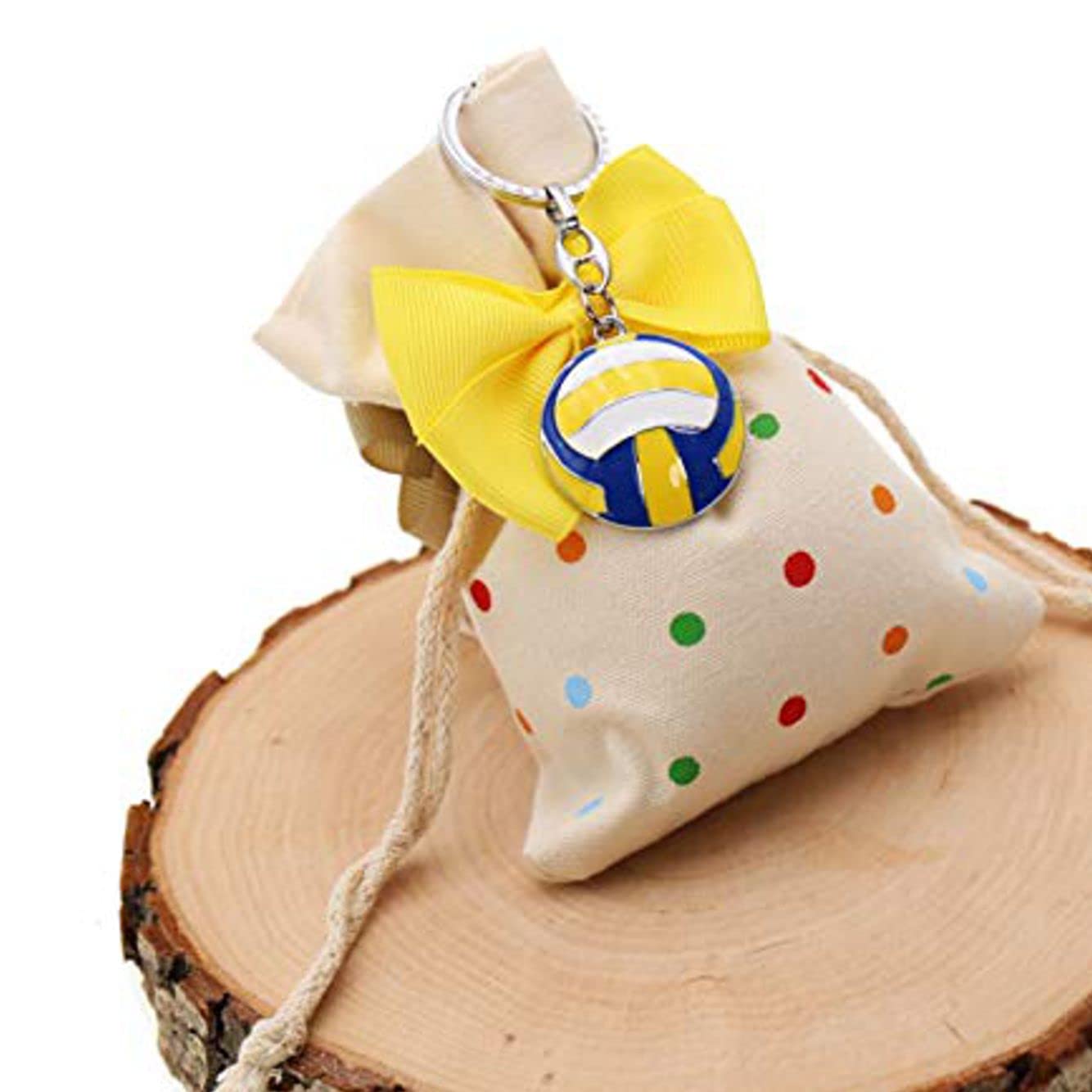 Viale Magico Bomboniere Confezionate su Sacchetto Portachiave Pallone PallaVolo 10 Pezzi (SG303P)