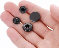 Yolev 12 szett nyomógomb készlet fogóval, 15 mm bőr nyomógomb, 4 szerelőeszköz, fekete 9