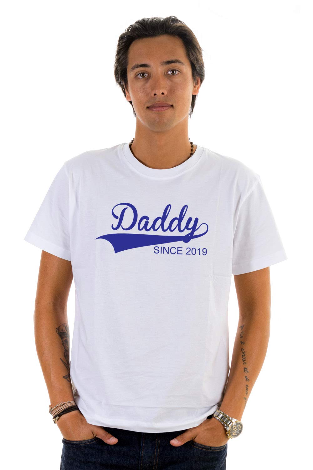 Tee HouseT-shirt Men White - Daddy Since 2019
