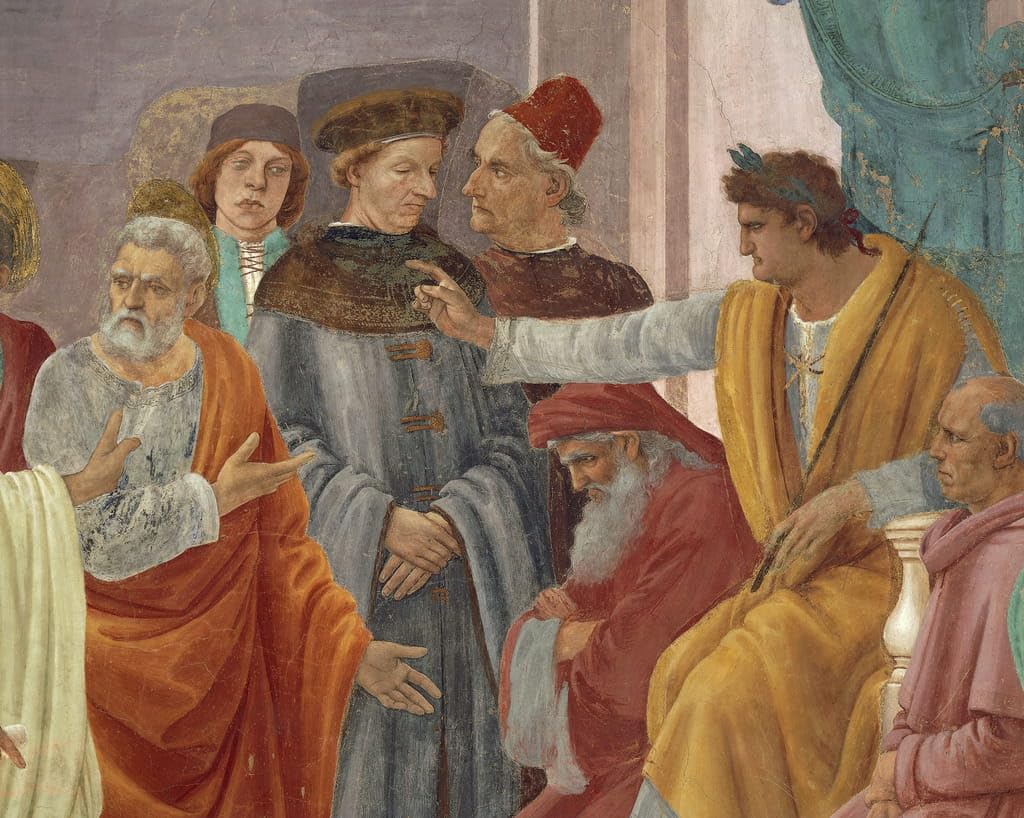 Peinture Saint Pierre affronte Simon le Mage pour un salon élégant