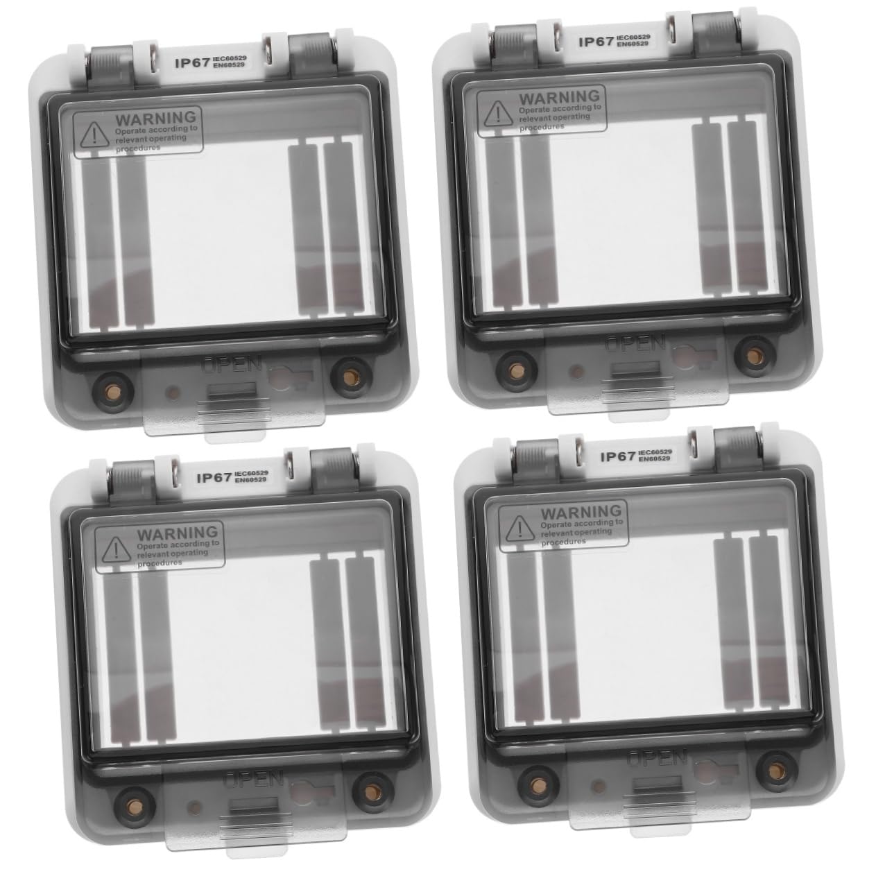 SOLUSTRE 4piezas Caja Protectora De Distribución Eléctrica Ventana Visual Para Interruptores De Circuitos Material Pc Resistente Al