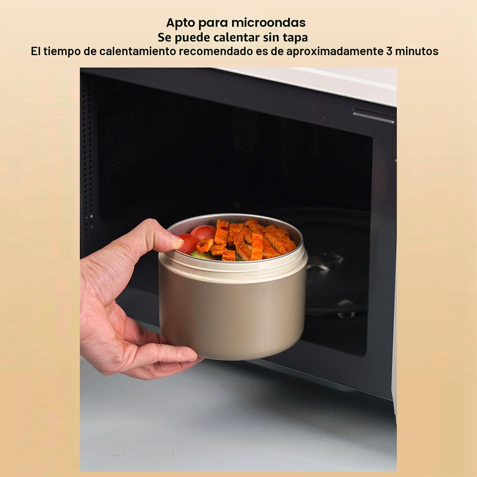 Tarro de Comida Aislado, Contenedor de Almuerzo Aislado de Acero Inoxidable 304, Lonchera Caliente Bento Al Vacío Portátil a Prueba de Fugas con Tapa y Bolsa Térmica, Termo (4