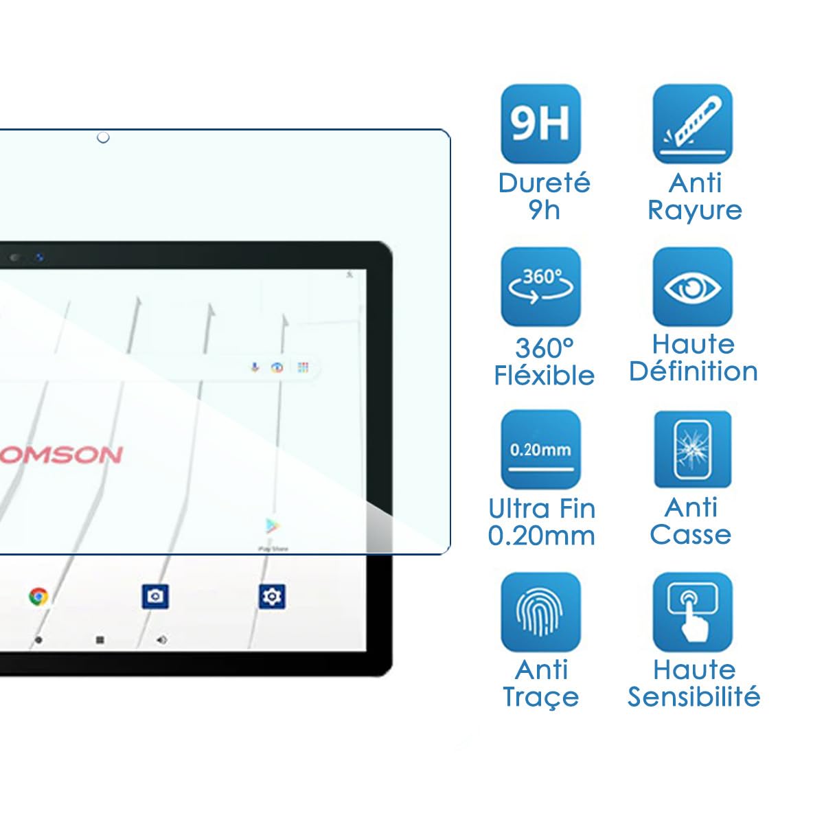 KARYLAX Protection Écran Verre Flexible 9H Anti-Rayures Pour Tablette Thomson Origin 1010 10,1 Pouces