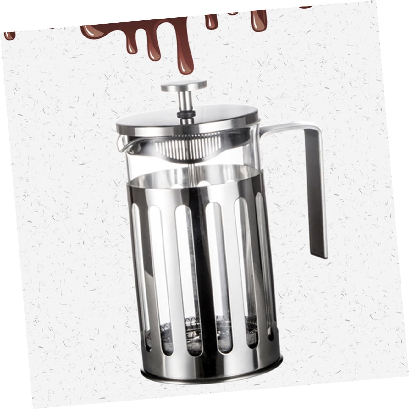 COLLBATH 304 Filter Teapot Pressure Coffee Pot Insulated Coffee Pot Double Walled Coffee Maker Double Walled Coffee Press High Borosilicate Teapot Heat Resistant Glass