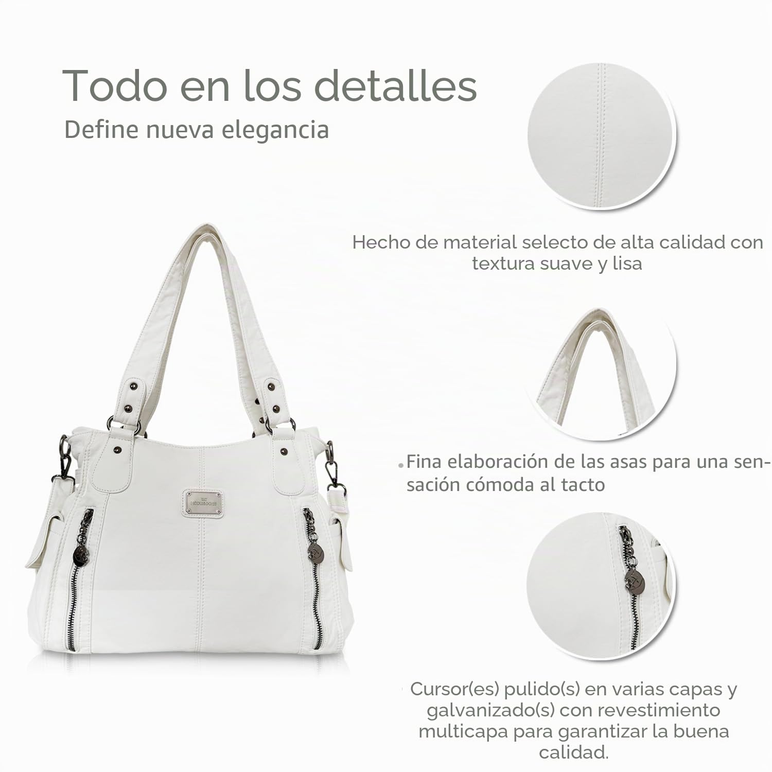 NICOLE&DORIS Moda Grande Bolsos de Mujer Bolso Señora Tote,Bolso de Hombro de Suave PU Cuero Bolso Bandolera bolsa de trabajo