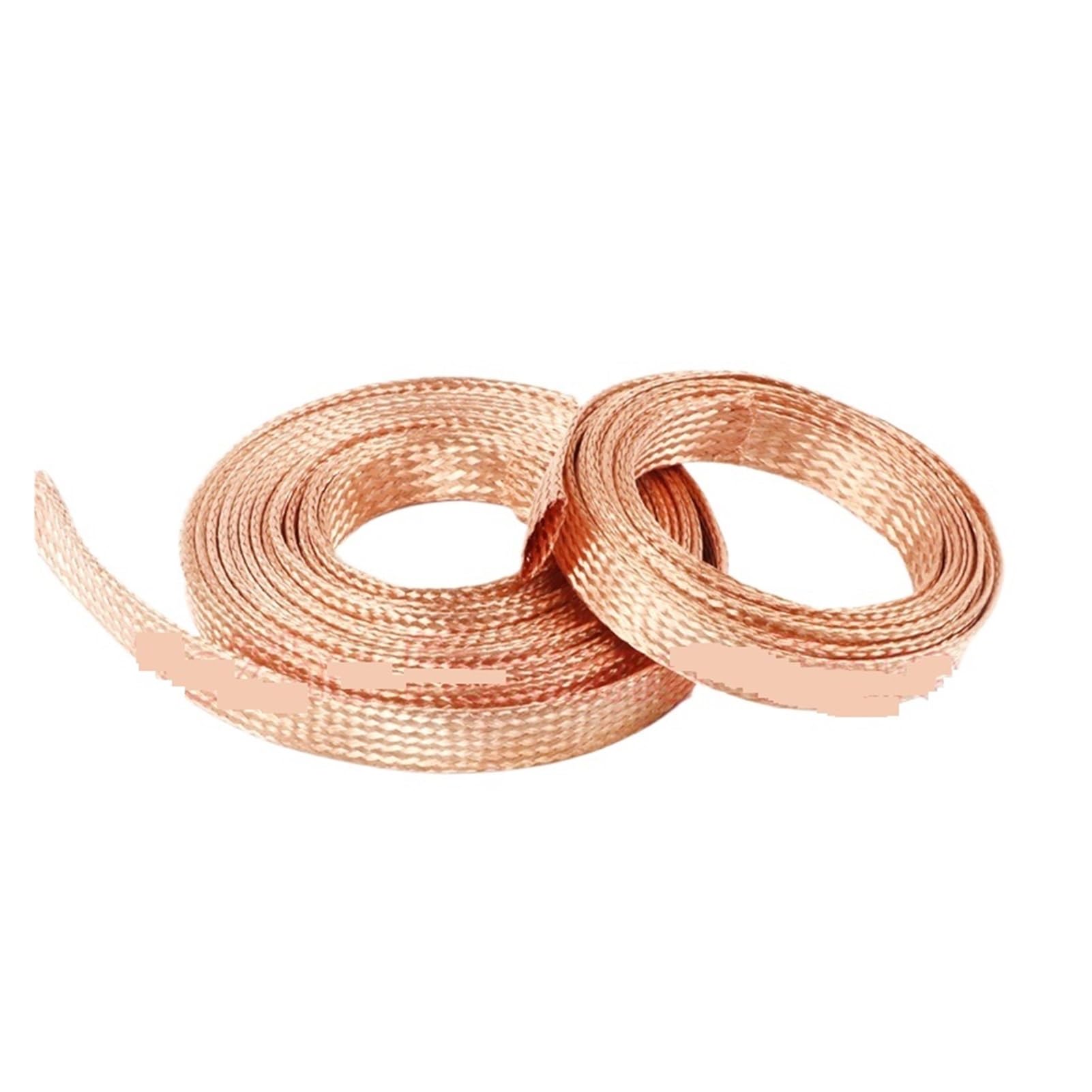Płaski pleciony kabel miedziany, 1-5 metrów, szerokość tulei 4, 5, 8, 12, 15, 18, 20, 22, 25, 28 mm, rozszerzalna metalowa osłona, ekranowany przewód sygnałowy, ekranowany (czerwona miedź, 26 mm, 35