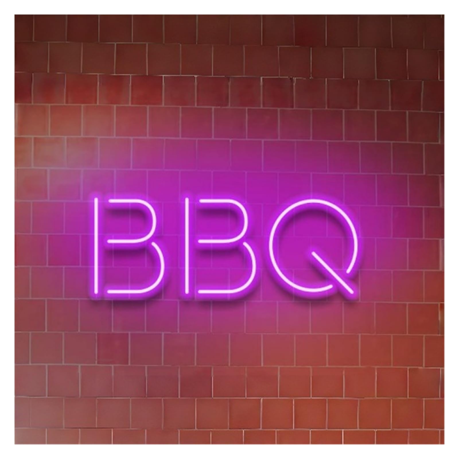 RONGCH Hanging Art Signs BBQ Neon Sign Restaurant Shop Deli Food Market Kitchen Home Hanging Wall Decor 40cm