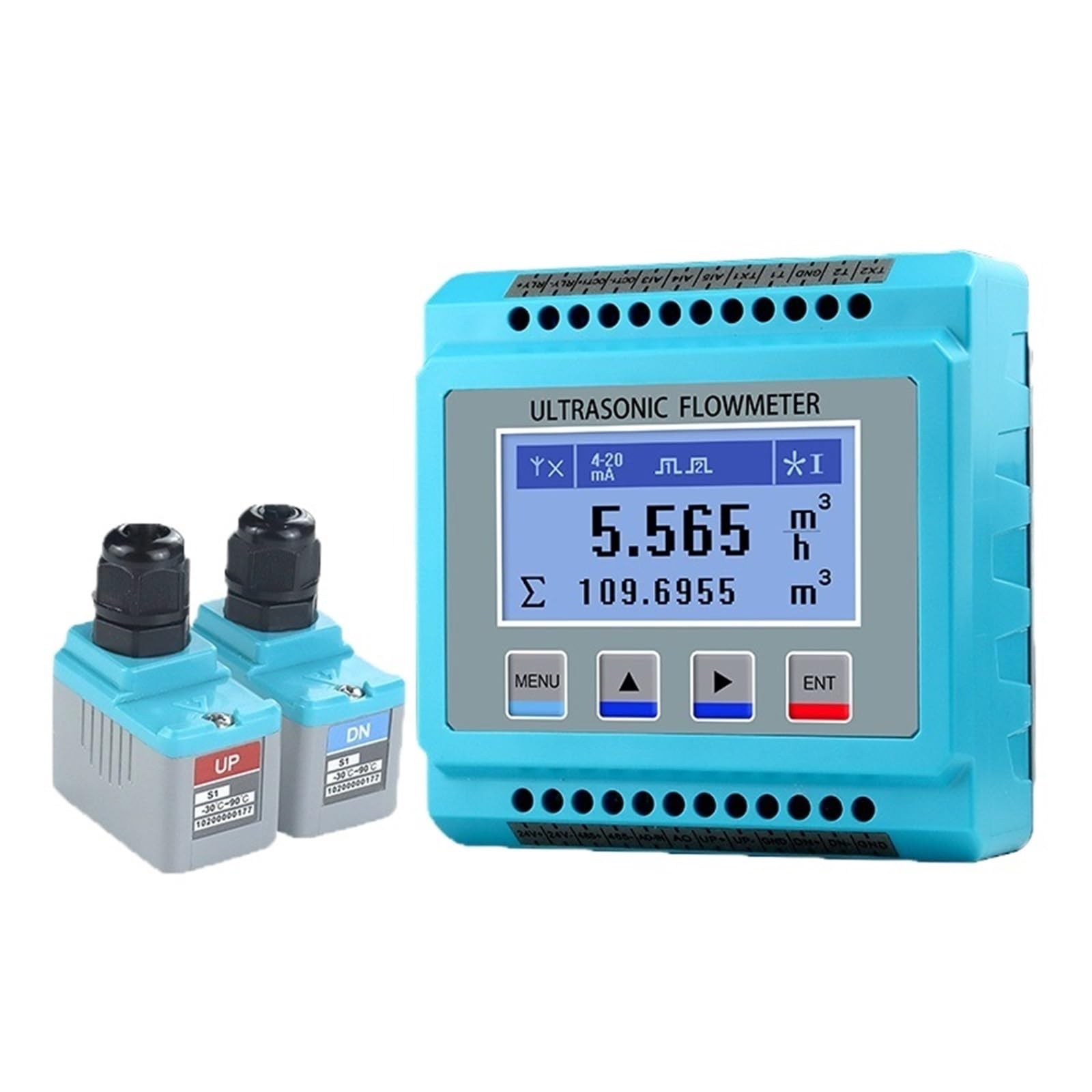 QfUxYYSLD 1pcs Ultrasonic Flowmeter Wall-Mounted Modular High Precision Liquid Flowmeter(Modular DN300-6000)
