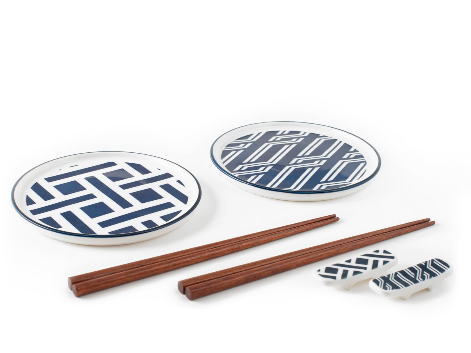Service Sushi 8 pièces en porcelaine fine décorée Tsubaki H&H