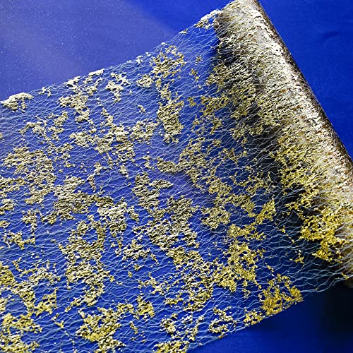 Vagasi Camino de mesa de 29 cm x 20 m, rollo de camino de mesa metálico dorado con purpurina, decoración de mesa larga, fácil de recortar para bodas, cumpleaños, baby shower, despedida de soltera Cover