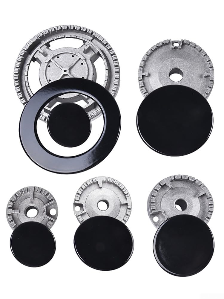 ReachMall Juego de quemadores de cocina, juego de sombreros de cocina, tapa de estufa, quemador de gas, tapa de llama para la mayoría de quemadores de estufa de gas (plano), FD3GZ104OTA19K2AER92XQX