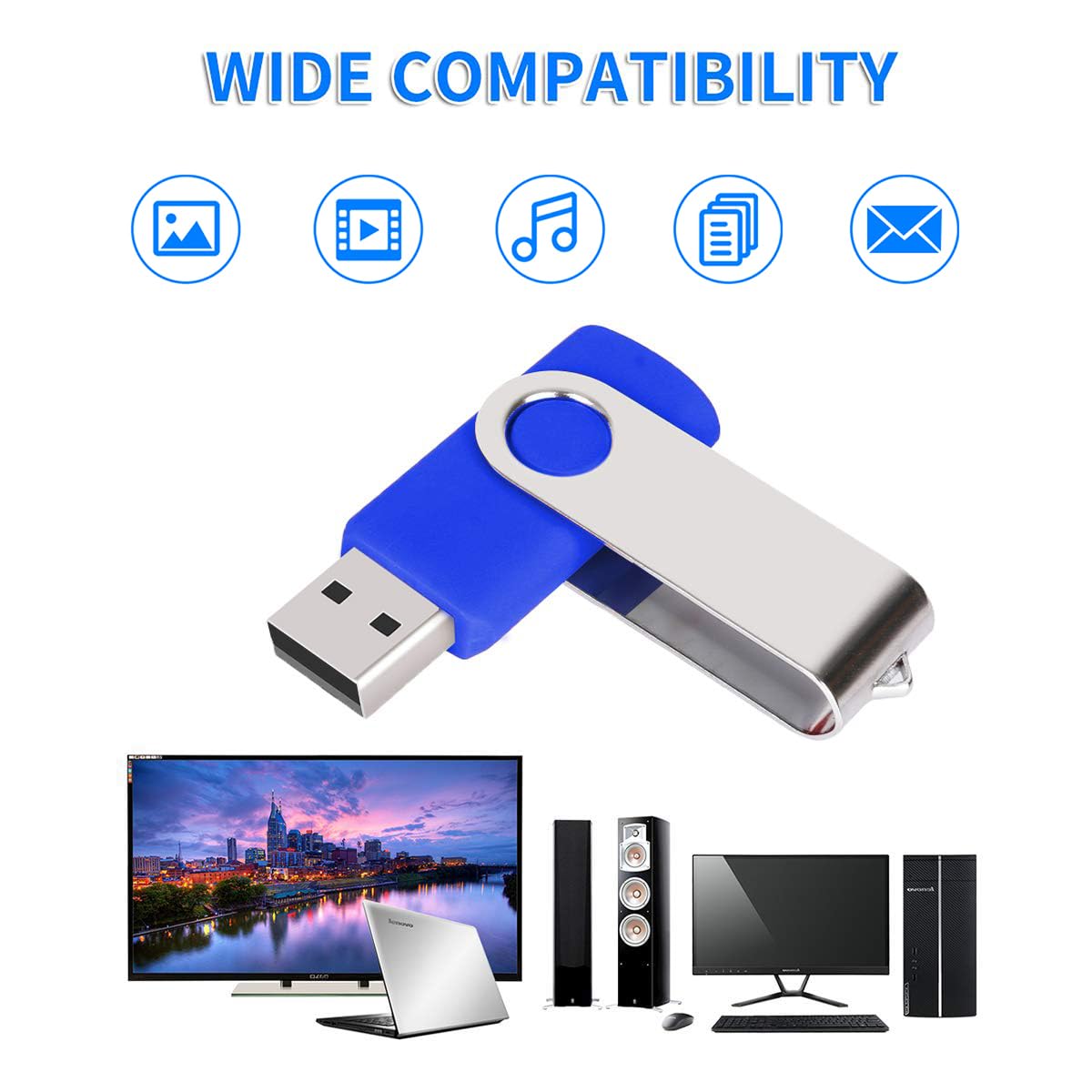 AreTop 10 memorias USB 2.0 de alta velocidad (4.0 GB), color multicolor