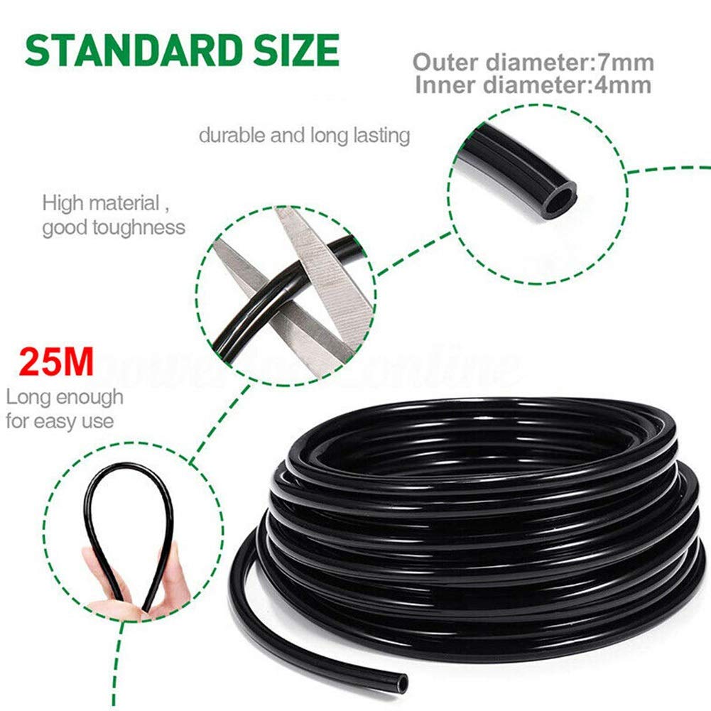 25m Irrigazione a Goccia Plant Kit Fai da Te con ugello Patio PVC di Nebbia di Raffreddamento di irrigazione Automatica Agricoltura Serra Garden Hose