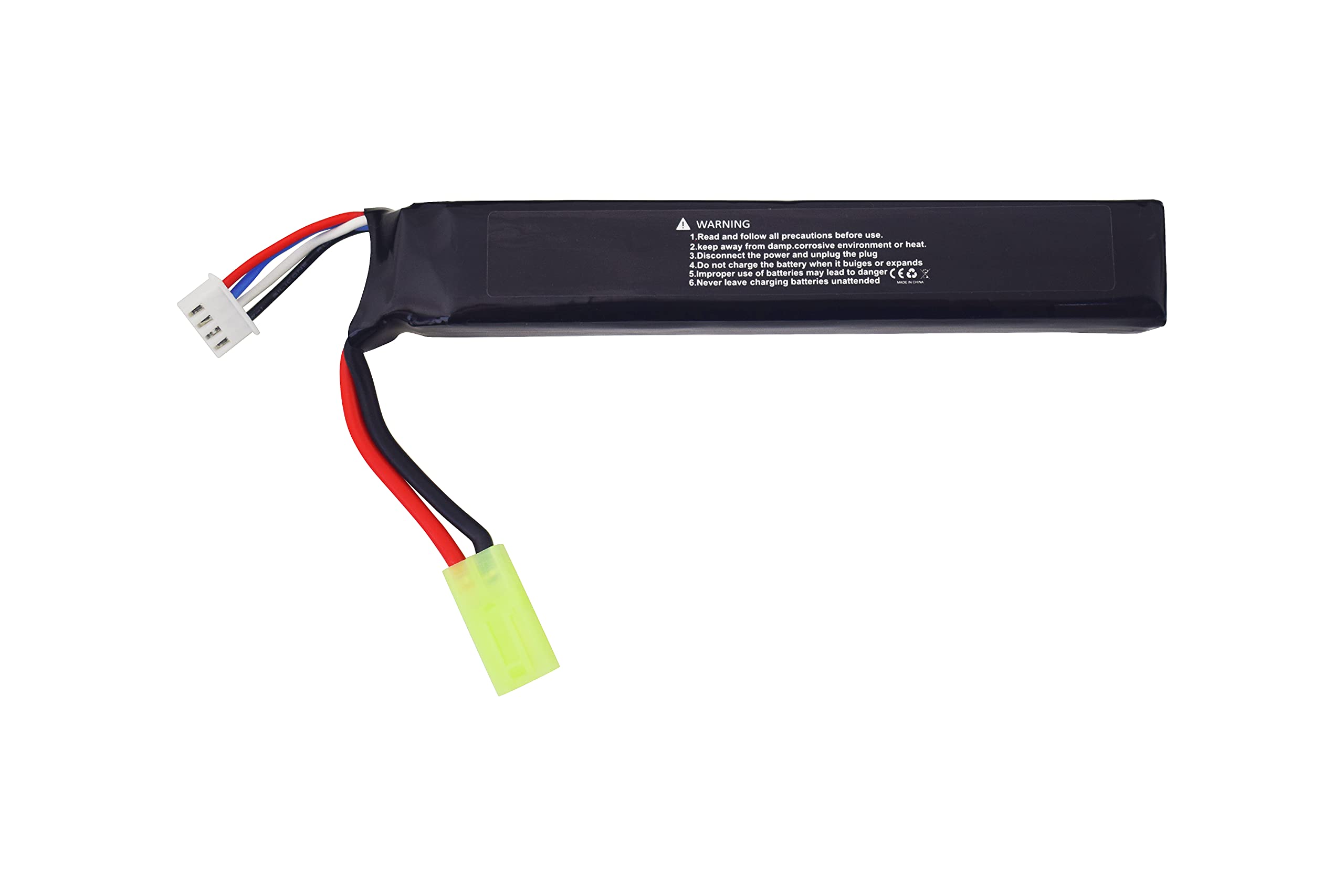 2Pezzi 3S 11.1V 2000mAh 5020120 Batteria al litio con Connettore Mini Odamiya per M4 Crane Stock M110 G36 M14 L85 AUG G3 Upgrade modifica e altre di pistole elettriche giocattolo Fucili softair