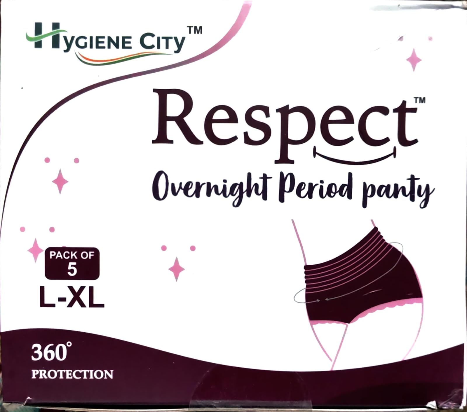 Respect Disposable Period Panties for Women | 360° Sanitary Protection for Heavy Flow | No Leakage, No Rashes, No Discomfort | Panties with High Absorbency | Pack of 5 | L-XL-picture-11