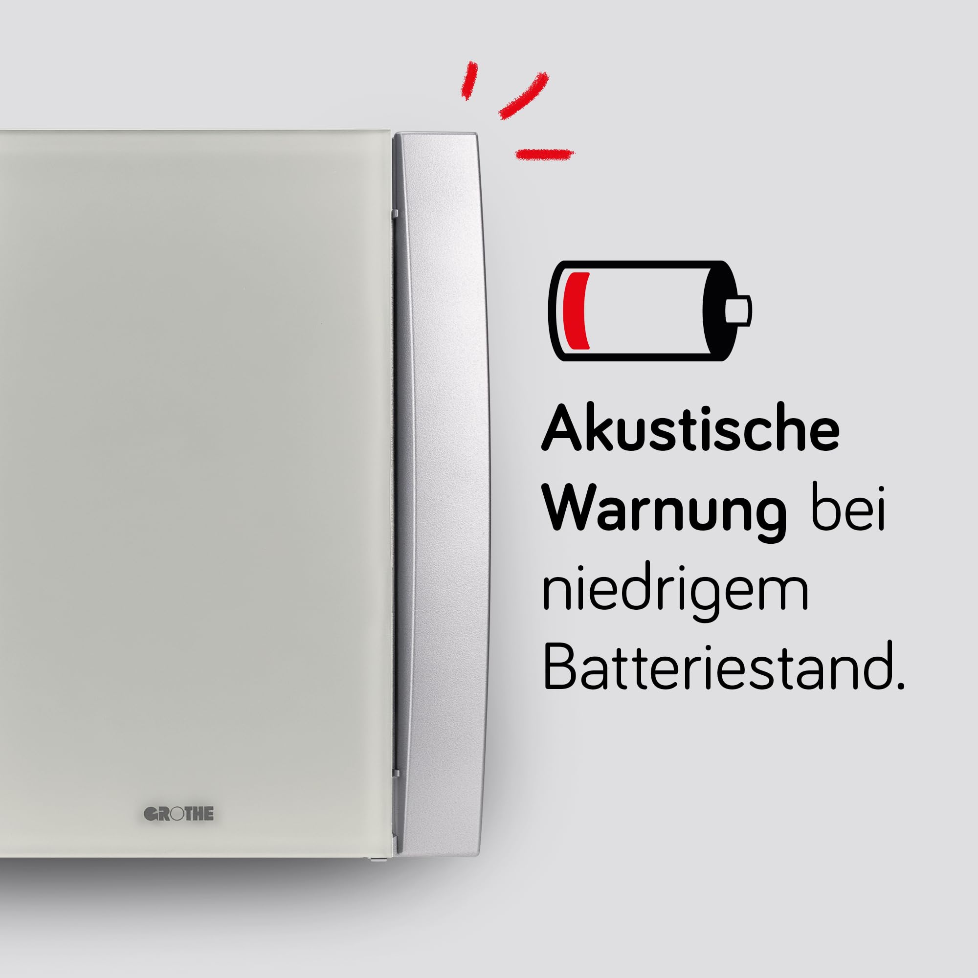 Grothe elektrischer Gong Türklingel Croma 100A, 17 Melodien, 2-fache Rufunterscheidung, bis 83 dB, Stummschaltung, Batterie- oder Netzbetrieb (Parallelschaltung & Batterie-Warnsignal)