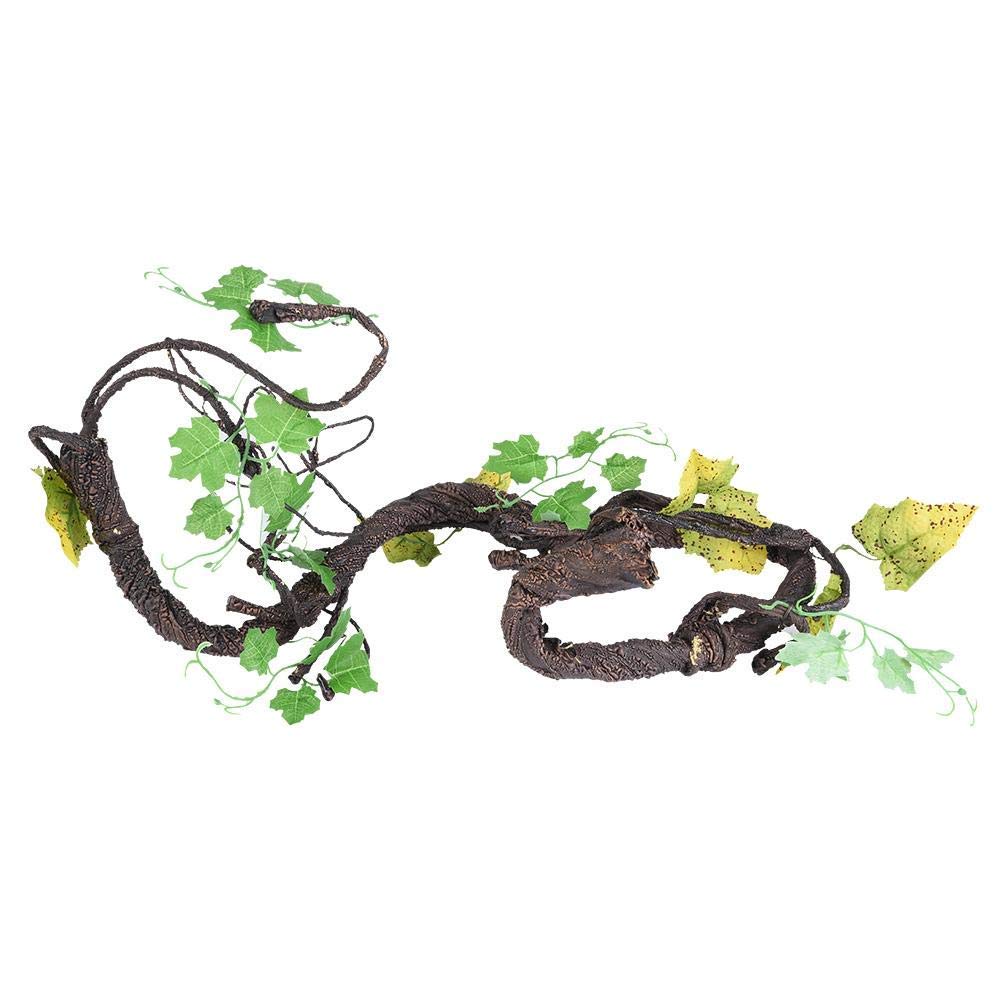 Reptiles Artificiales Vine Flexible Bend-A-Branch Jungle Vines Escalador Selva Forest Bend Rama Pet Terrario Jaula Hábitat Decoración(L)