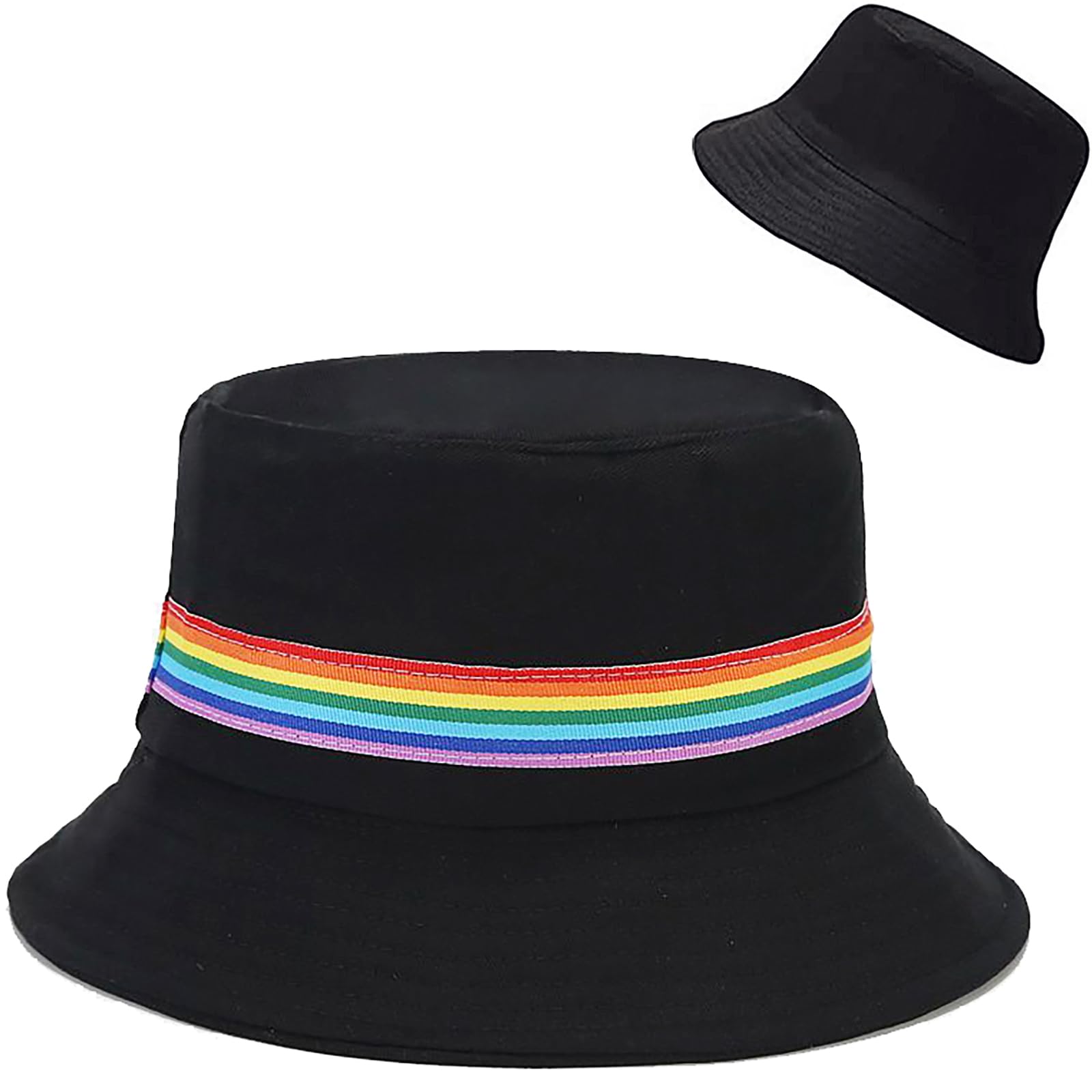 Malaxlx Bucket Hat Beach Sun Hat Fishing Hat for Women Men Outdoor Travel Reversible Double Side Wear Fisherman