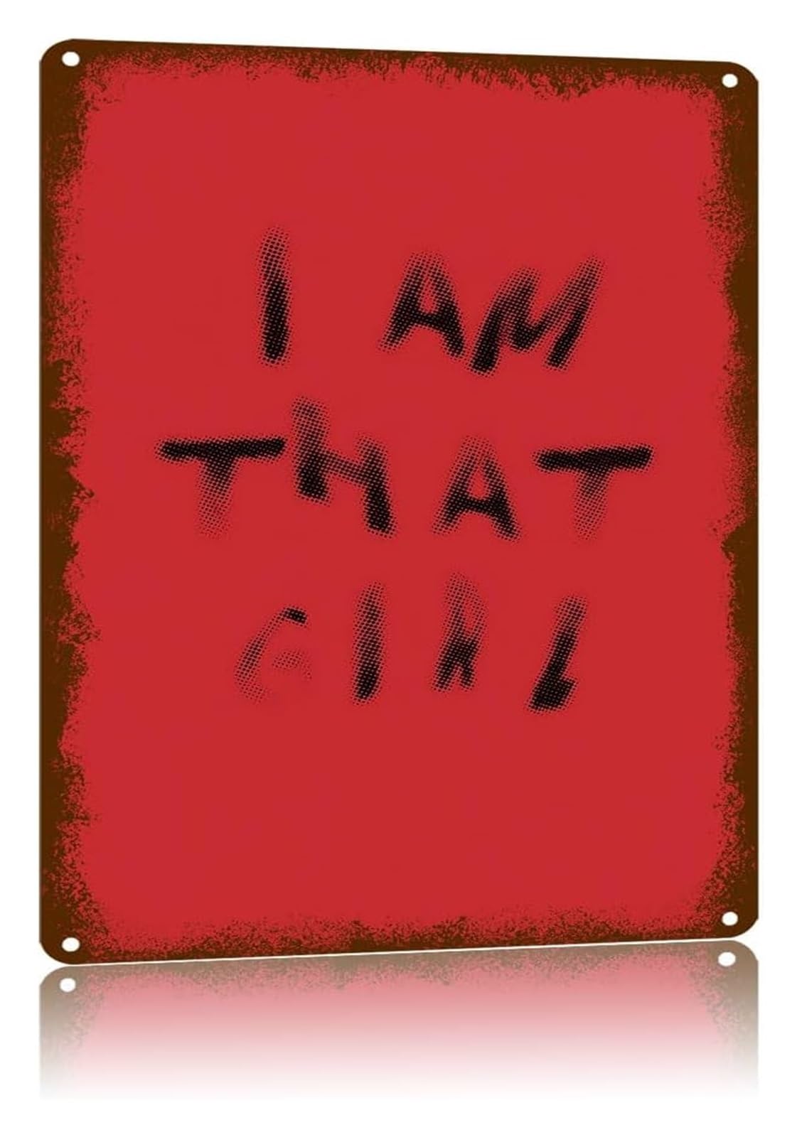 CBQZCHWDKT I Am That Girl Vintage Aluminum Sign Motivational Saying for Bedroom Dressing Area 8 X 12 in