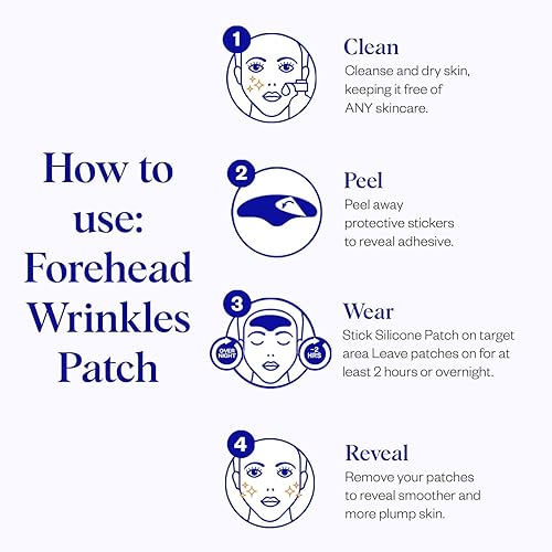 Miniatura 4 de Wrinkles Schminkles Parches antiarrugas para la frente, paquete de 1, almohadillas suavizantes de silicona hipoalergénicas reutilizables para