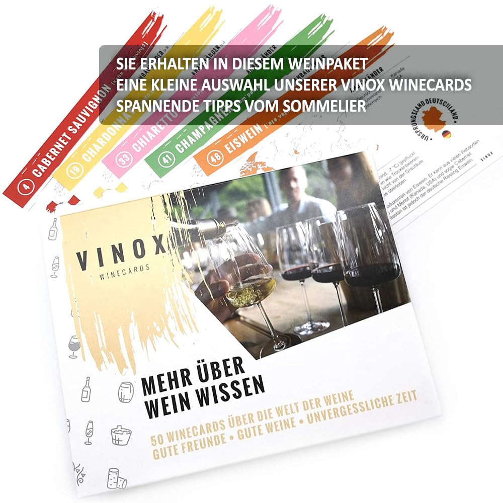 Via al Castello Barolo DOCG, trocken, sortenreines Weinpaket + VINOX Winecards (6x0,75l)