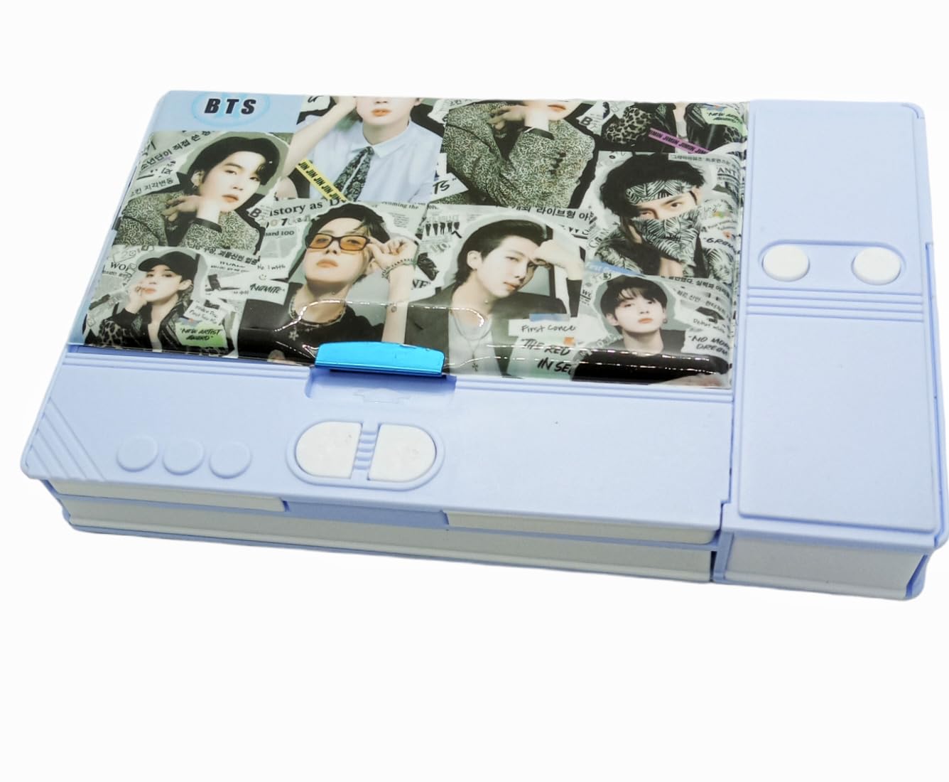 AAPESHWAR Plastic BTS Jumbo Pencilcase A Blue Pencil Box for Boys and Girls | Large Capacity Pencil (Blue, Pack of 1) (5x5 Inch) (B0CLY8YXC7) Amazon Price History, Amazon Price Tracker
