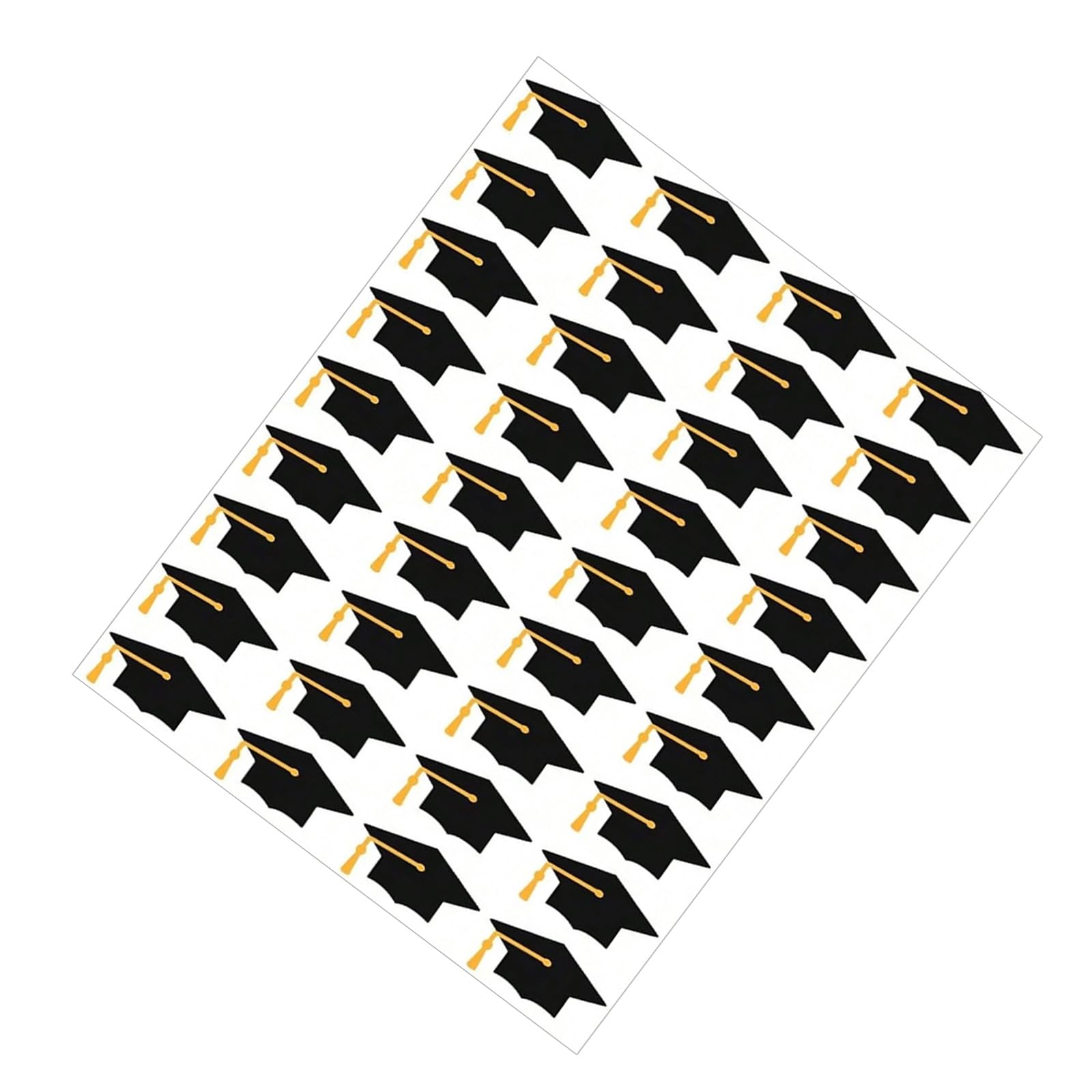 10Sheets Commencement Themed Sticker Graduation Hat PVC Sticker for Graduation Celebration Scrapbooking Gift Wrapping Black Cap Transfers