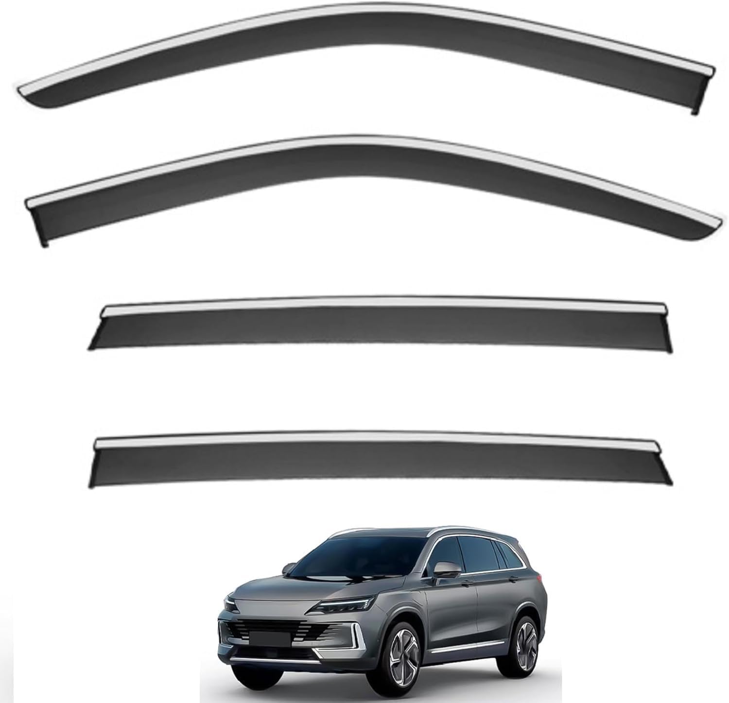 nwsplmy Wind Deflectors for Polytron G3/G3+ MK1 2021-2024, Rain Guards Window Visors, 4-Piece, Protects Against Fading & Cracks