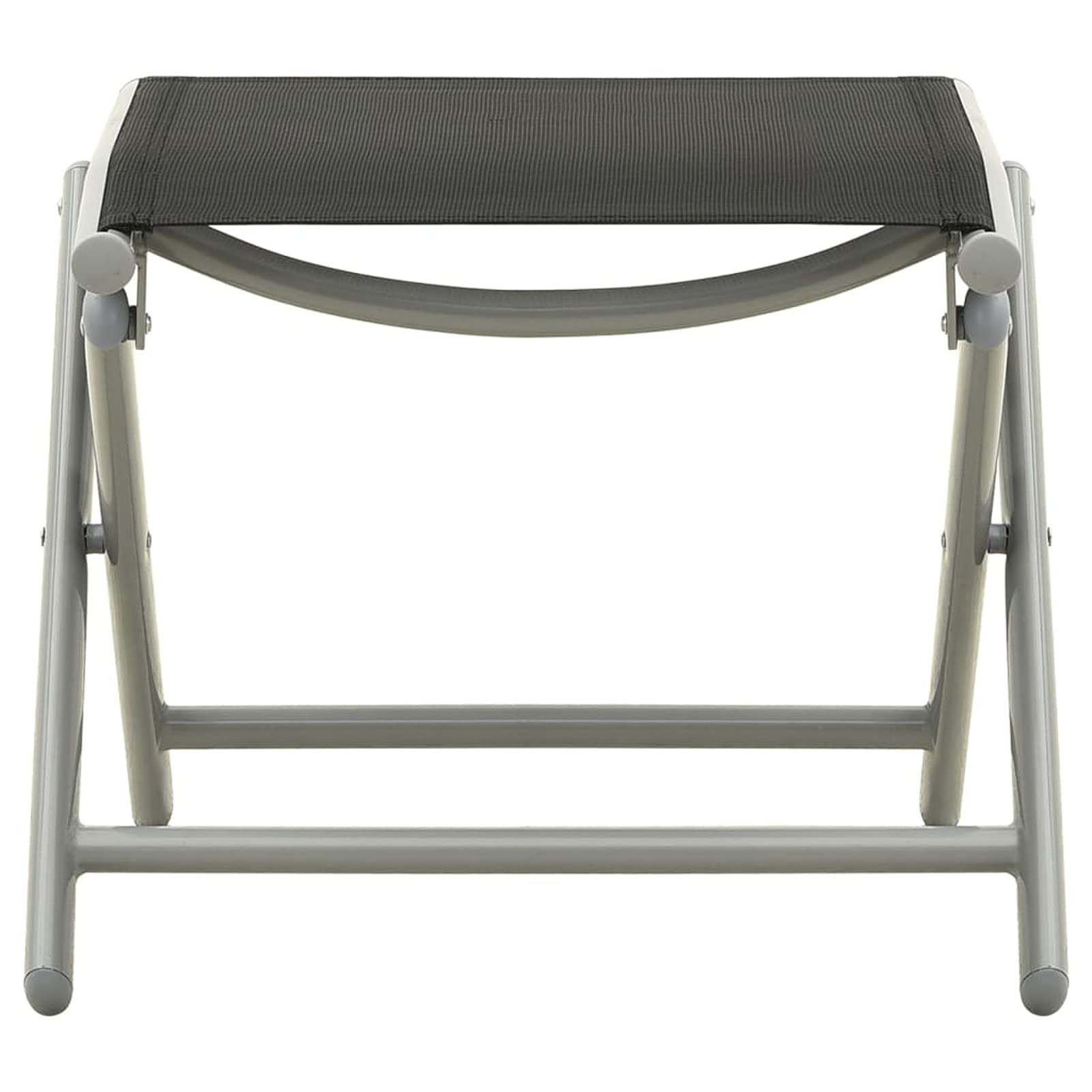 Set Divani da Giardino 3 pz in Textilene e Alluminio Argento,Sdraio da Giardino Pieghevoli, Lettino Prendisole in Alluminio e Textilene