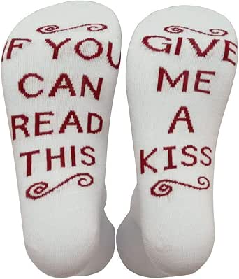 Chaussettes Humour Femme - 'Apporte-Moi Du Chocolat' | Antidérapantes | Cadeau Drôle Noel/Anniv