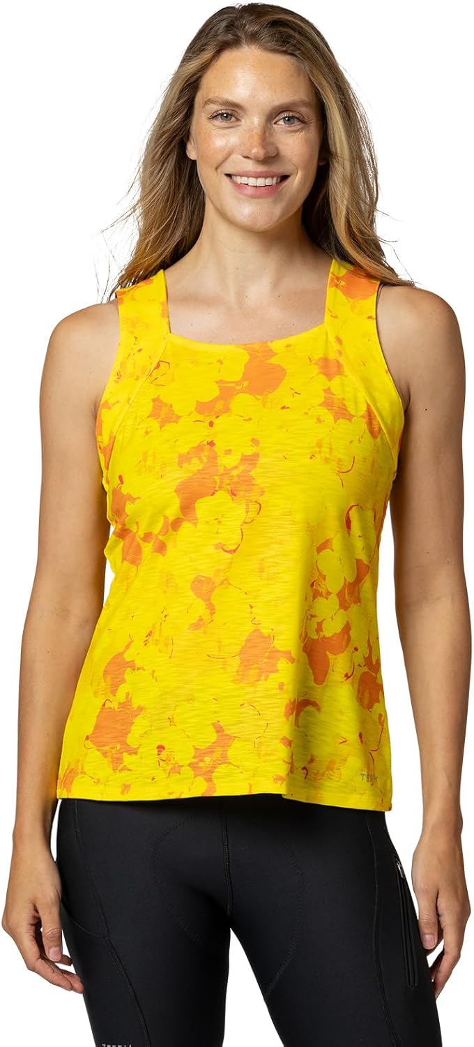 Terry Tourista Tank Sleeveless Top for Women Cycling Jersey Moisture Wicking Bike Touring Travel, Regular & Plus Sizes