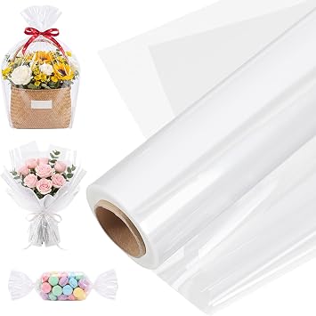 woric 45m x 80cm Cellophane Wrap, 25 m Cellophane Roll