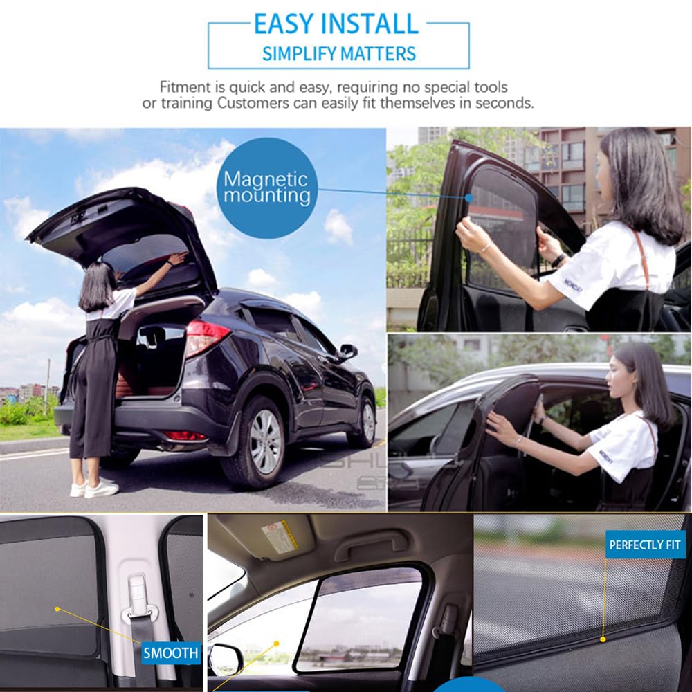 Tendine Parasole Auto Magnetico per B.M.W X1 F48 2015-2022, Parasole per Finestrino Laterale e Finestrini Posteriori Vetri, Blocca Raggi UV Protezione, Privacy Tenda Finestra