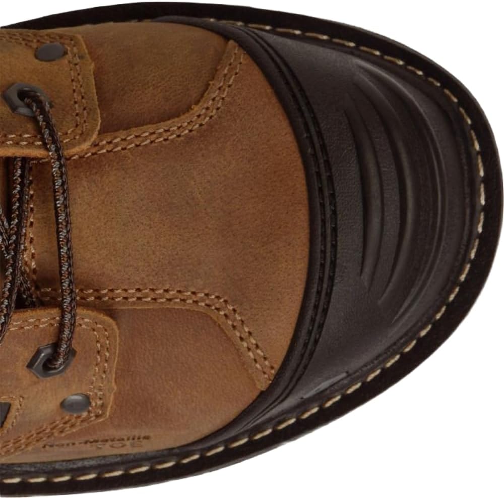 Carolina Kauri 6" Composite Toe Waterproof Men's Work Boot, Neutral Mahogany Leather, Mesh Lining, Oil/Slip Outsole