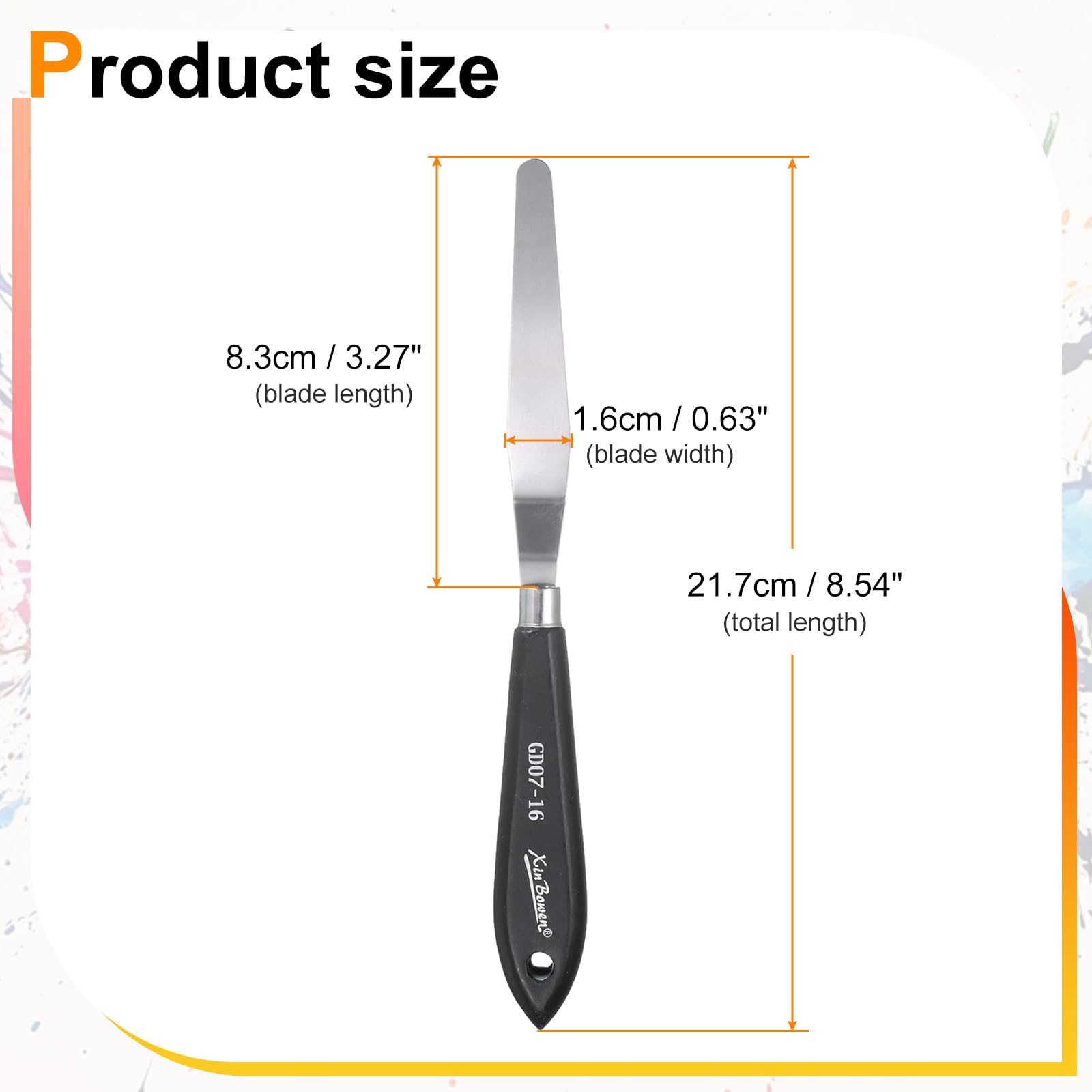 HARFINGTON 3pcs Palette Knife Painting Tool 8.54