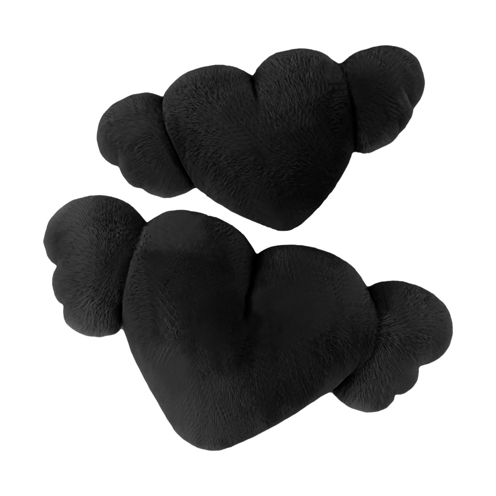 Cuscino in peluche a forma di cuore per auto, 2 cuscini per poggiatesta | auto con , comodo e cuscino poggiatesta per guida, casa