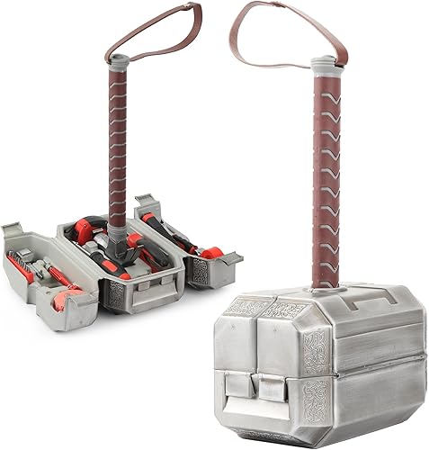 Miniatura 4 de Thor Hammer - Caja de herramientas multifuncional Thors Hammer Toolbox Set Novedoso Kit de herramientas para el hogar 12 piezas, juego de