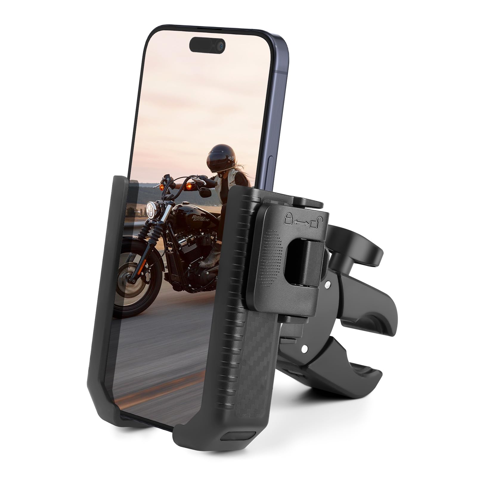 Uchwyt na telefon komórkowy na motocykl, uchwyt na telefon komórkowy na kierownicę roweru, uniwersalny uchwyt na telefon komórkowy obracany o 360°, uchwyt rowerowy na smartfon