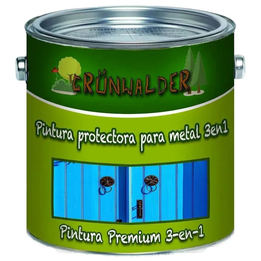 Pintura de protección para metales 3 en 1 pintura protectora 3 en 1 pintura protectora eficaz para superficies metálicas hierro acero aluminio y zinc (25 l otro RAL (por favor envíe valor RAL)