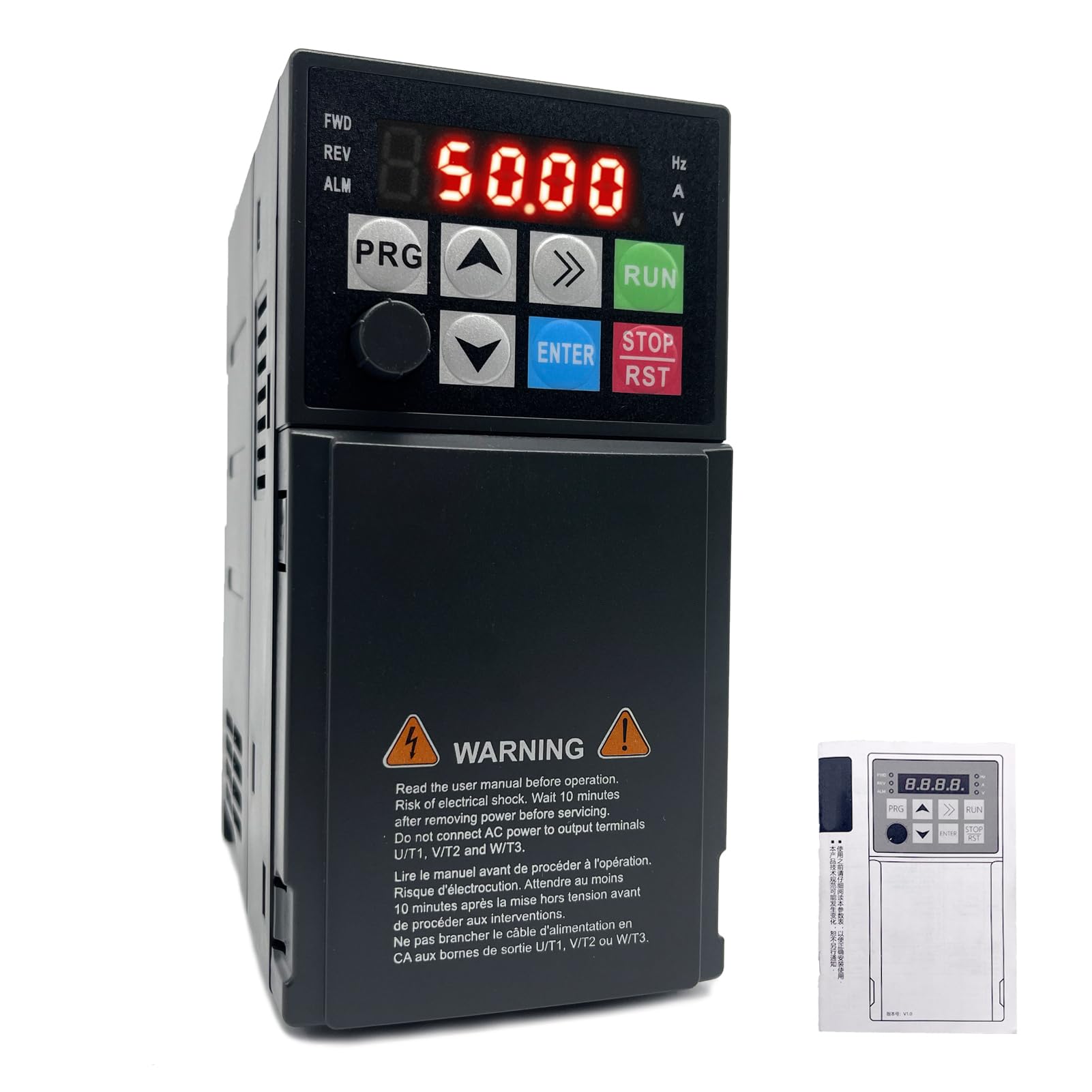 Inverter di Frequenza,220V Inverter di Frequenza VFD 2.2kW,Ingresso Monofase 220V e Uscita Trifase per Regolazione Velocità Motore