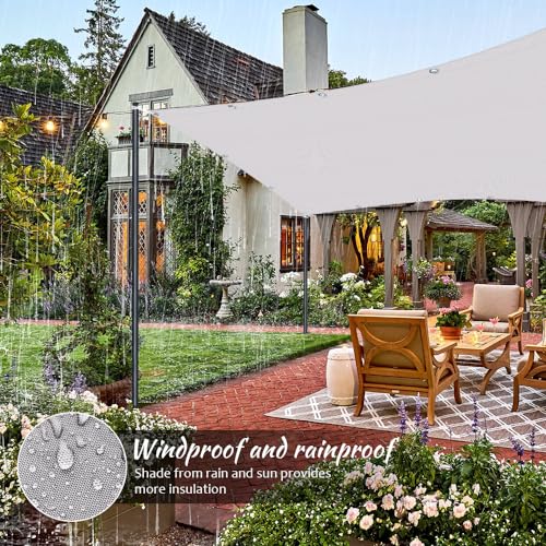 Rechteckiges Sonnensegel 0,8x8m – UV-Schutz & Wasserdicht Für Garten, Terrasse & Balkon | Dunkelgrau | Inkl. Edelstahlösen & Seilen