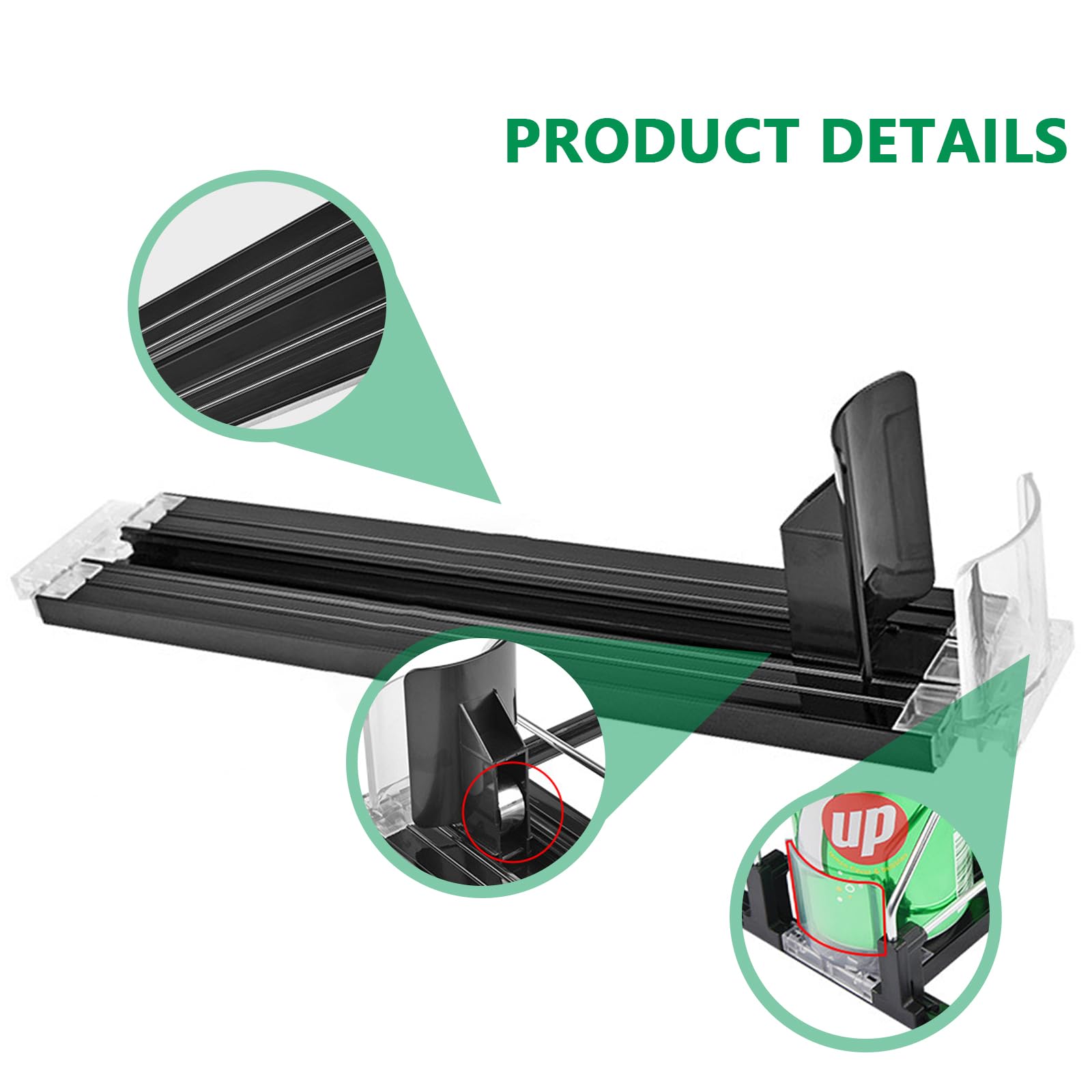 Organisateur de Réfrigérateur pour Canettes, Support de Canettes avec Poussoir Automatique Distributeur Automatique de Boissons Rangement Pratique pour Canettes de Soda et Boissons