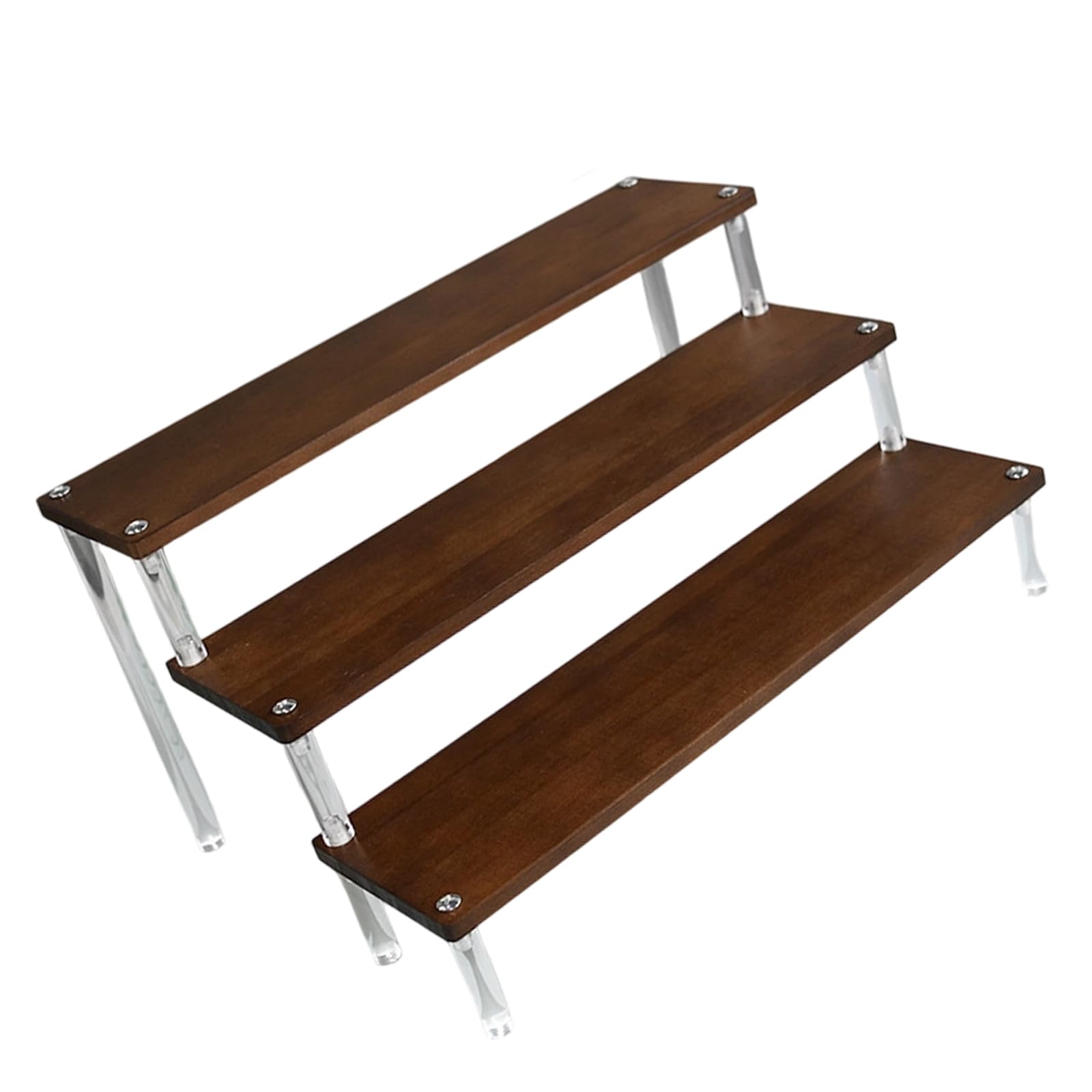 ZBIianxer Multi Levels Wooden Rack for Displaying Action Figures and Sweet Treats Display Stand for Model Cars Handcrafted Treat Planner