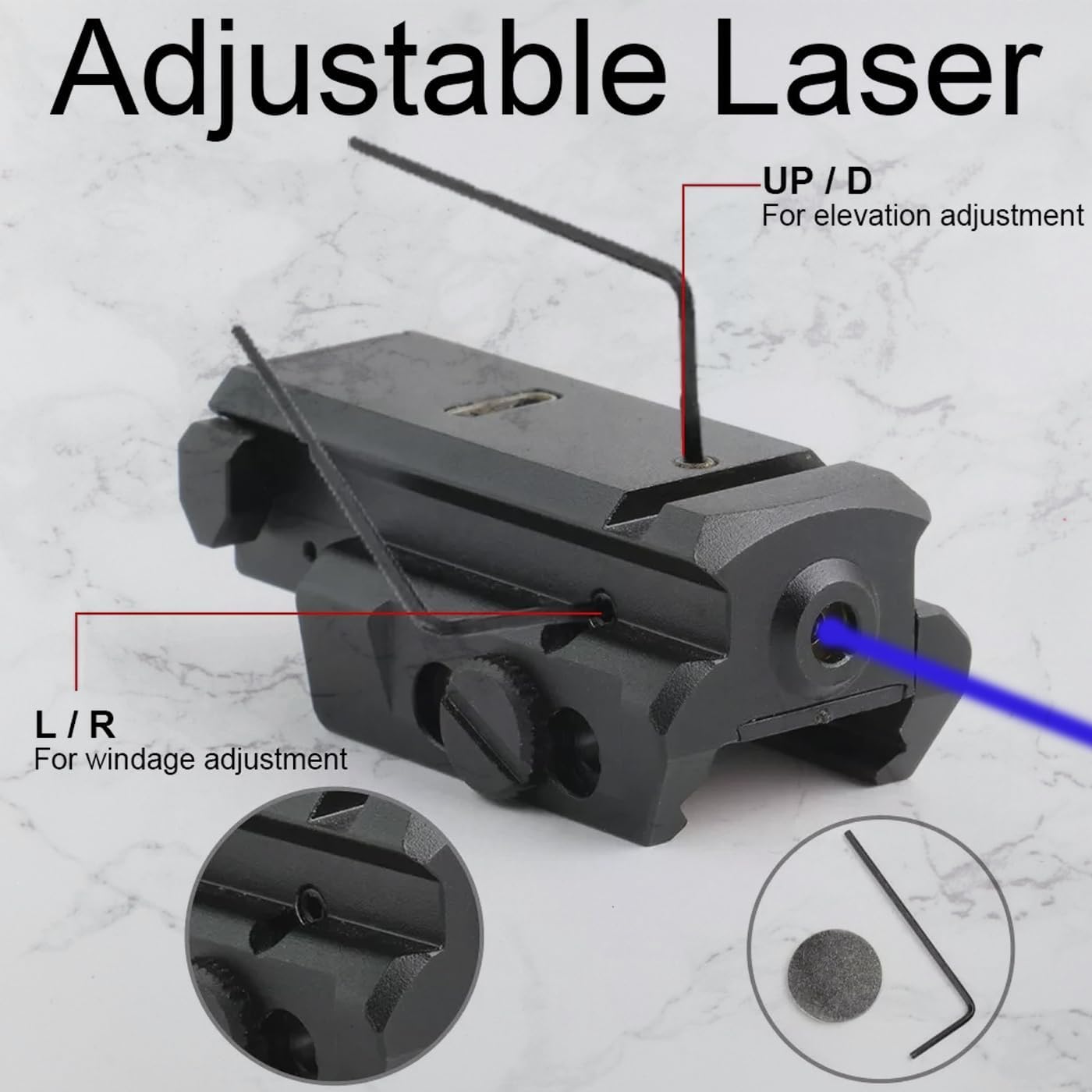 Gotical Laser Sights | Fits 11mm/20mm Rails | Red/Blue/Green Beam | Compact USB Rechargeable Battery or Button Batteries Laser Dot Sight Easy Clamps on 11mm 20mm Rail Use with Pressure Switch