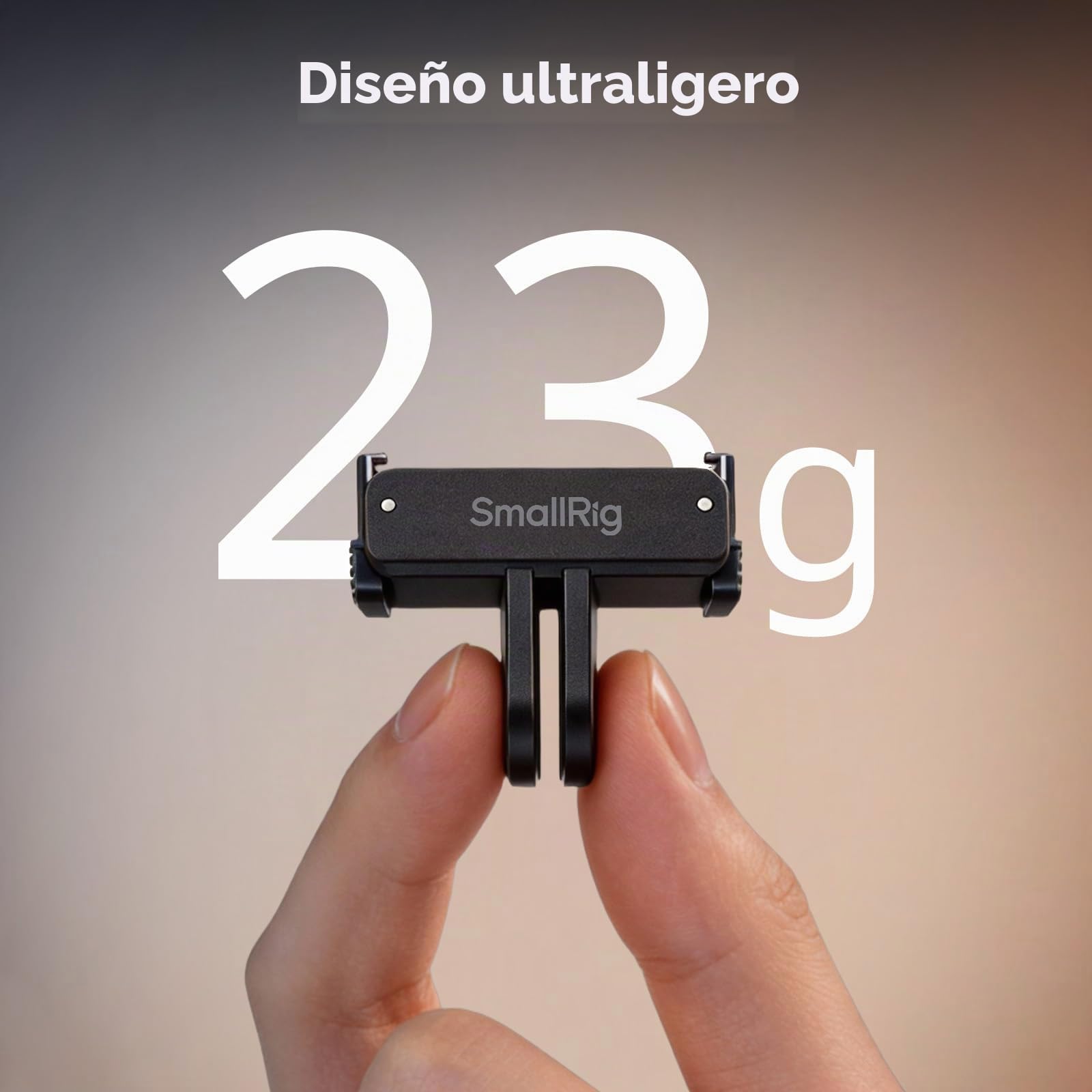 SMALLRIG Adaptador Magnético de Liberación Rápida para DJI Osmo Action 6/Nano, 2 Piezas con Montura de 2 Pines y Rosca 1/4"-20 para Trípode/Palo Selfie - 5918