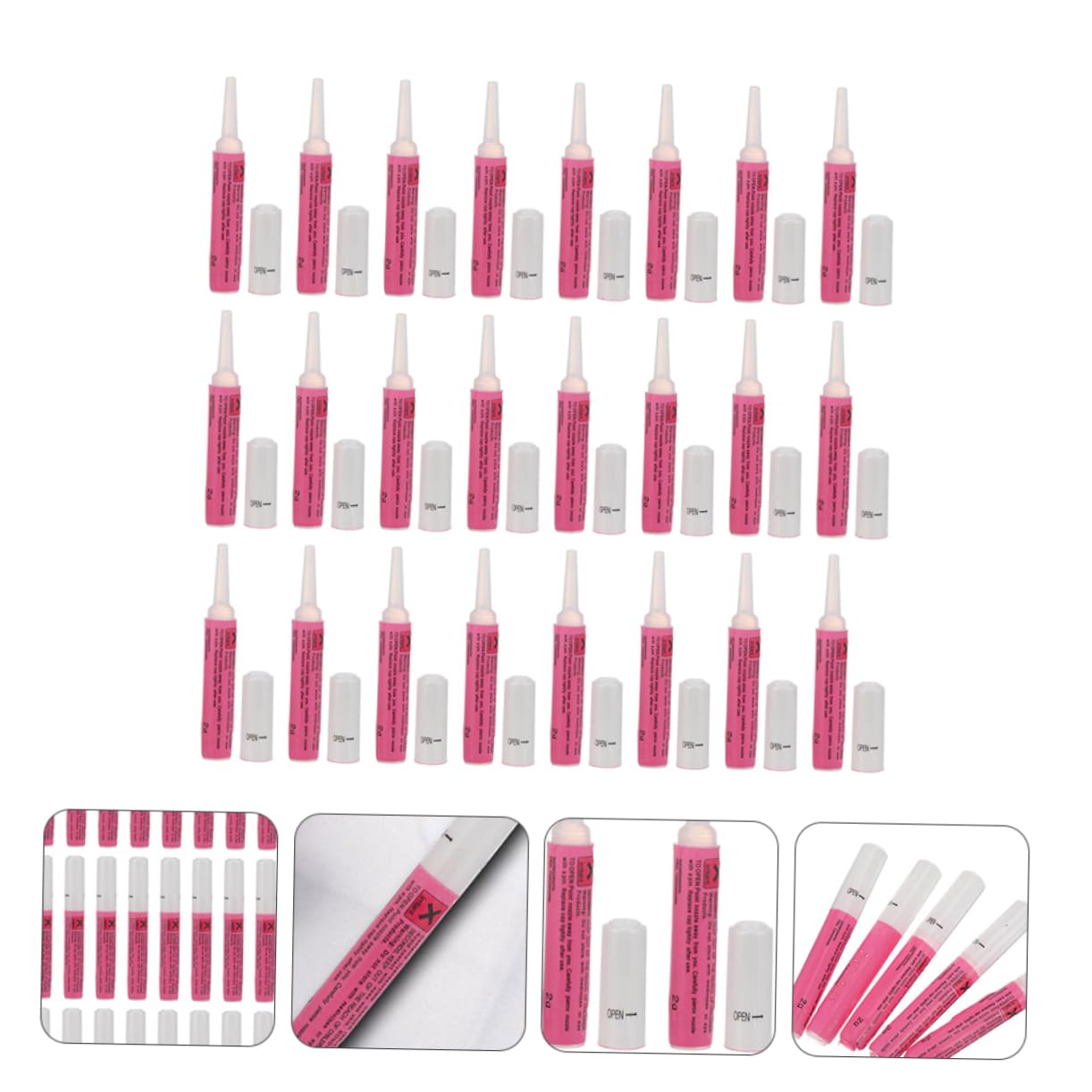 Ipetboom 30pcs Fast Bonding Nail Glue for Rhinestones Nail Art Quick-Drying Adhesive Per Tube for Home