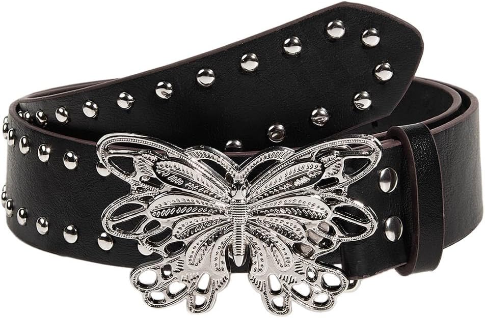 Women Western Belt Silver Buckle Leather Belt for Jeans Pants Cowgirls Cowboys Waist Belts for Men