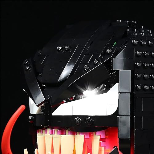 Miniatura 8 de LMTIC Kit de iluminación LED para Spider Man Venom 76187 Kit de luz modelo de bloques de construcción para casco Lego Man Venom 76187 juego de luces