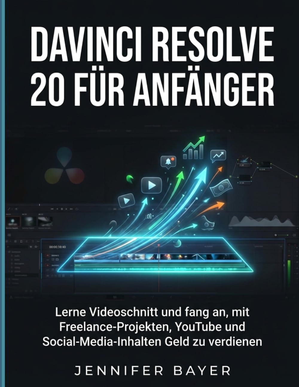DAVINCI RESOLVE 20 FÜR ANFÄNGER: Lerne Videoschnitt und fang an, mit Freelance-Projekten, YouTube und Social-Media-Inhalten Geld zu verdienen